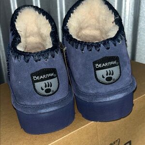 BearPaw Women's Navy Suede Boots